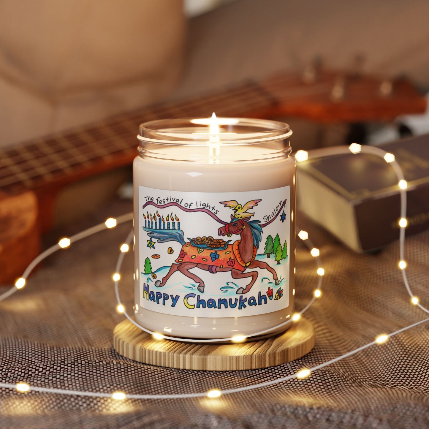 Chanukah theme Scented Soy Candle, 9oz