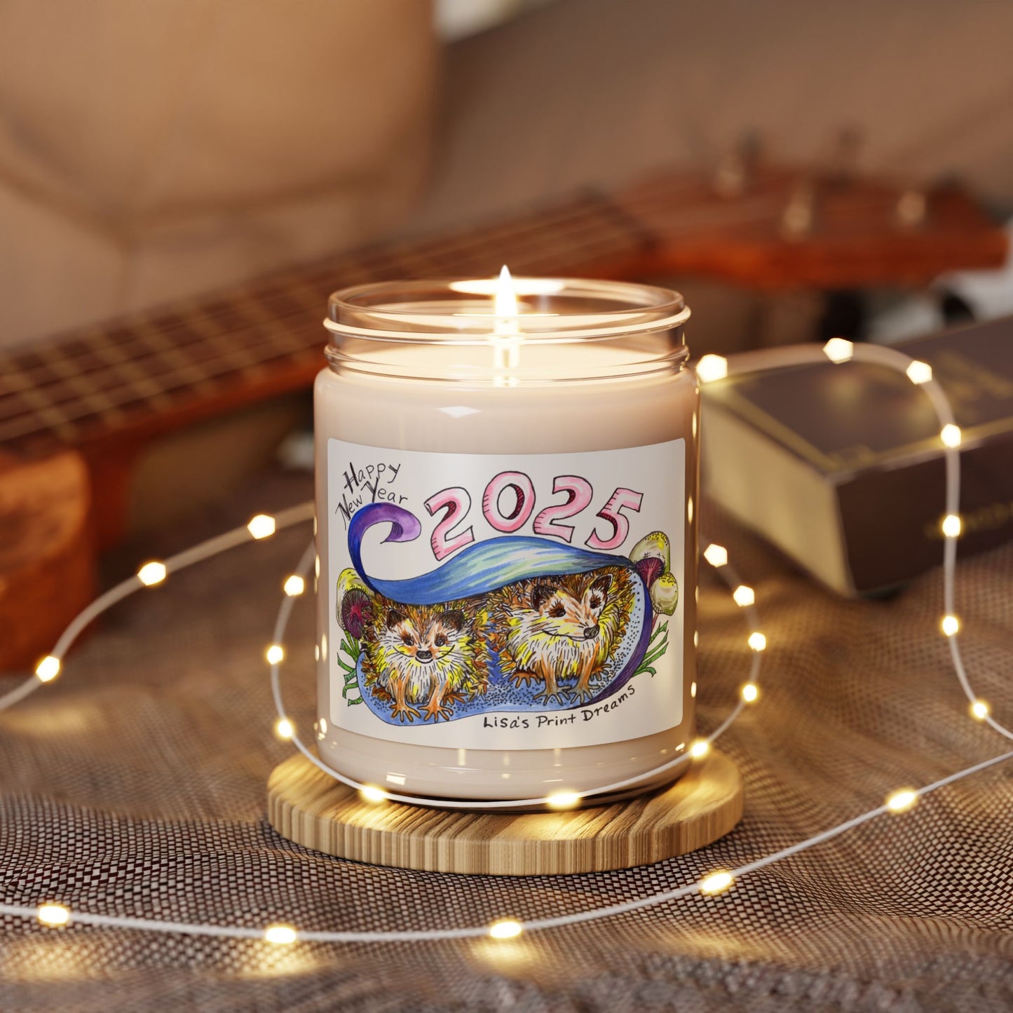 New Year Hedgehogs Scented Soy Candle, 9oz