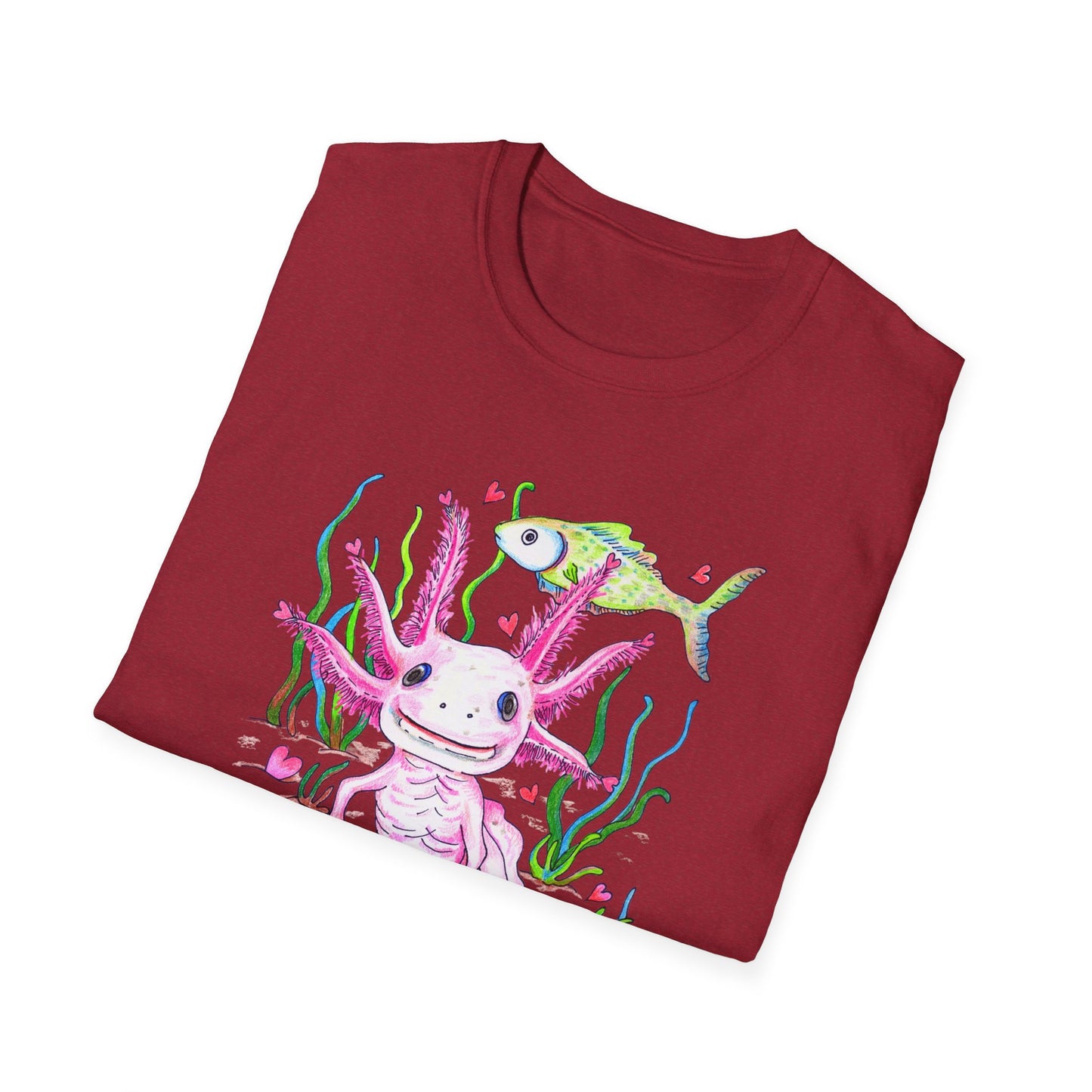 Valentine's Day Axolotl Unisex Softstyle T-Shirt