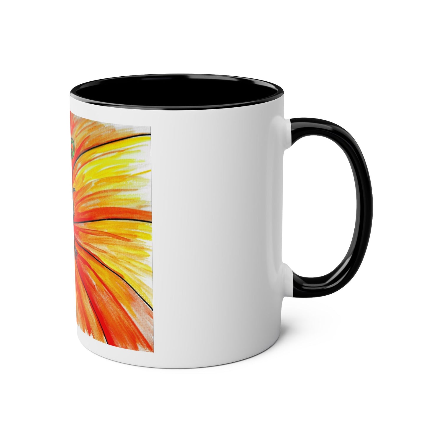 A Mouse on Pumpkin Two-Tone Coffee Mug, 11oz