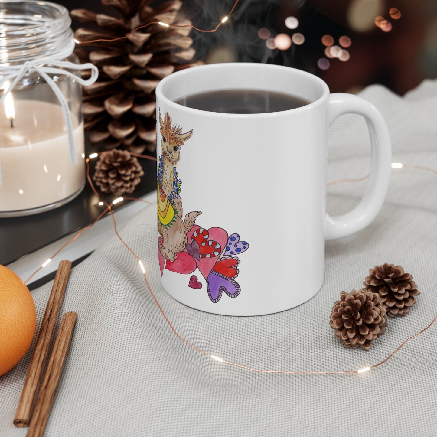 Valentine's Day Lamas Mug (11oz)