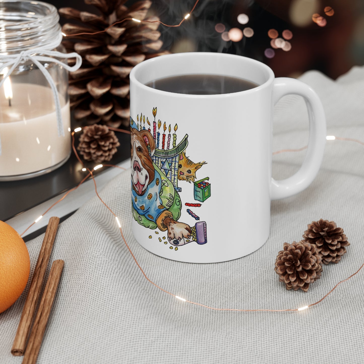 Chanukah Pit Bull Mug (11oz)