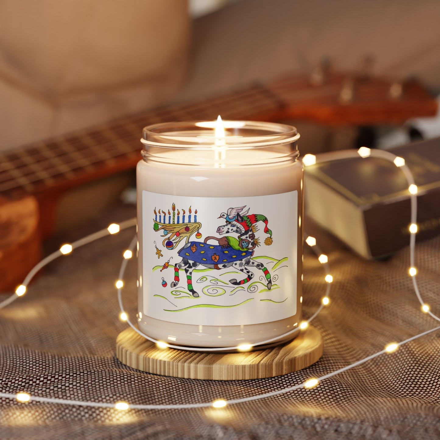 Chrismukkah Theme Scented Soy Candle, 9oz