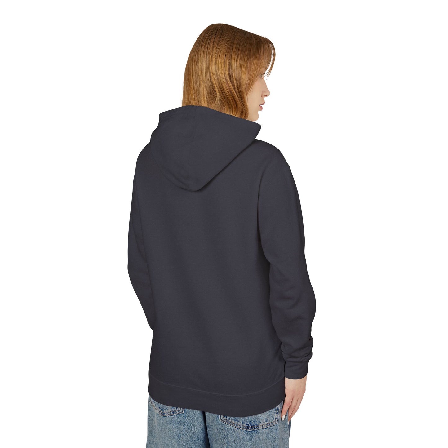 Unisex Lightweight Hooded Sweatshirt Featuring a Christmas Frog